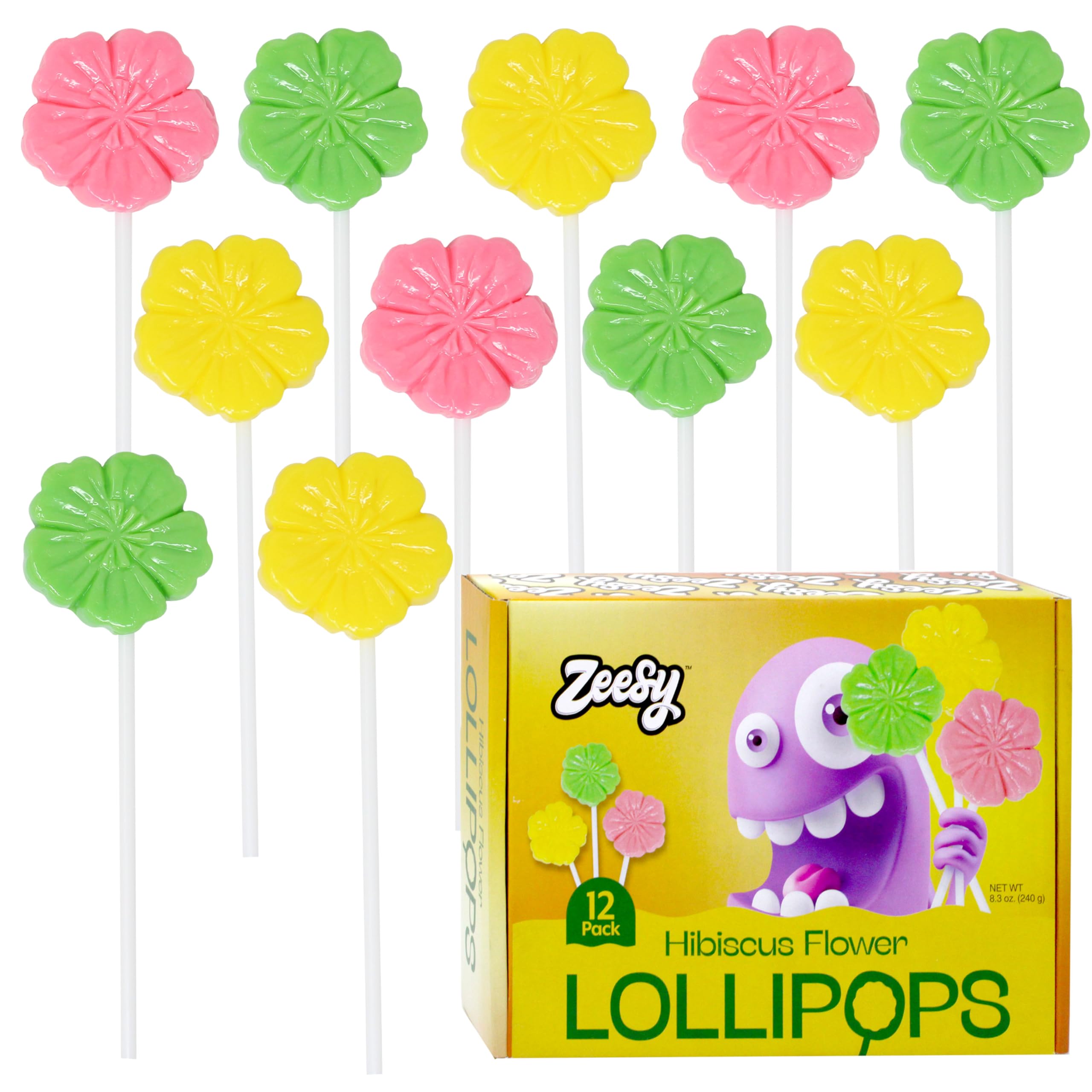 Amazon.com : Luau Hawaiian Flower Shaped Lollipops Individually