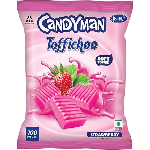 Candyman Toffichoo Strawberry Toffees 240g