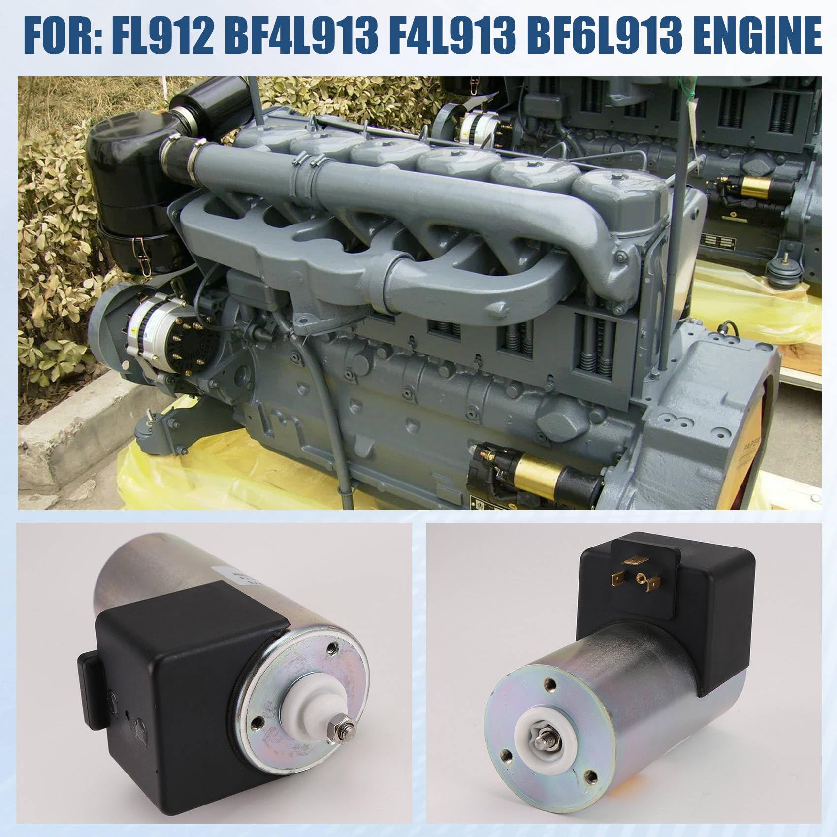Actuador de Válvula Solenoide de Parada de 12 V 0118-1663 para Deutz Motor FL912 BF4L913 F4L913 BF6L913 01181663/0118 1663