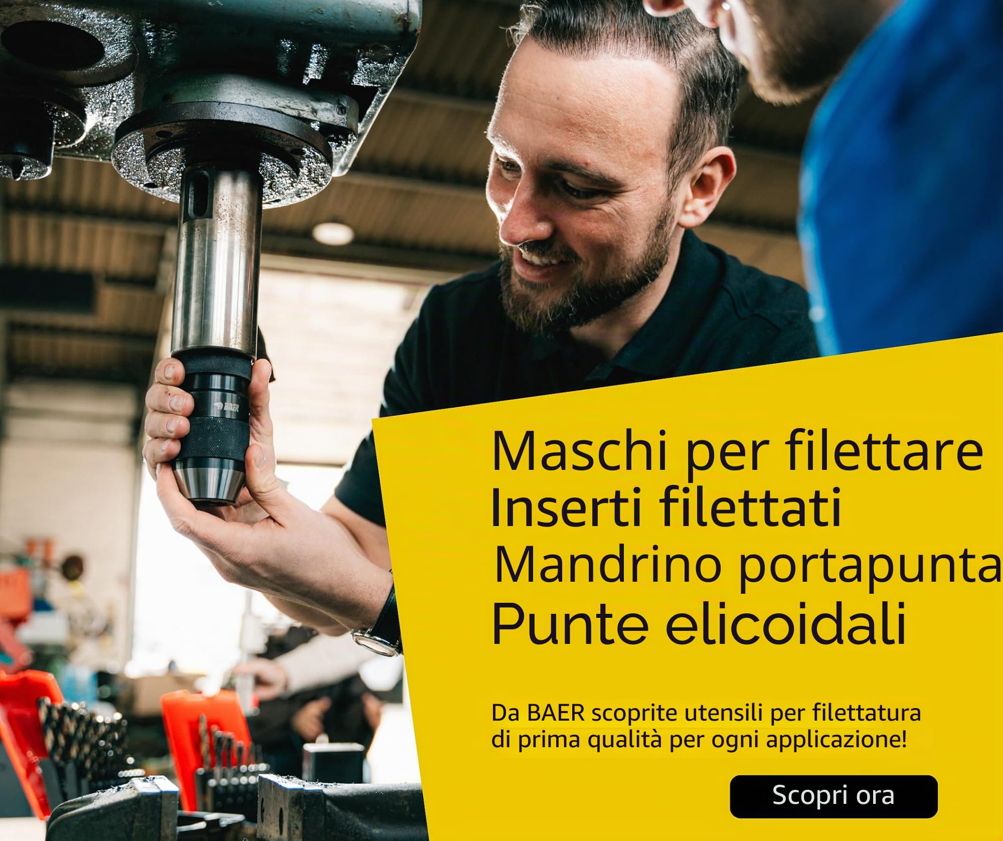 BAER Mandrino con attacco conico 5,0 – 20,0 mm | conico B 18 – Mandrino di precisione | martello perforatore