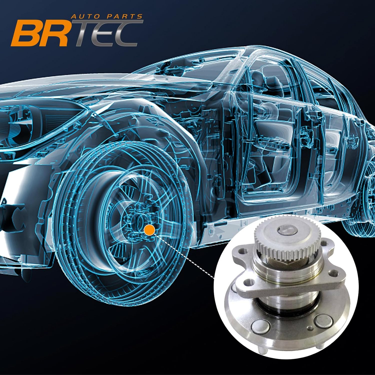 512265 Rear Left/Right Wheel Hub Bearing Assembly for Hyundai Sonata 2006-2010, for Kia Magentis 2006-2010/Optima 2006-2010 5 Lugs w/ABS