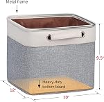 Foldable Storage Bin 12" x 10" x 9.5" Collapsible Basket Cube Storage Organizer Bins with Dual Carry Handles for Home Closet Nursery Drawers Organizer, Set of 3