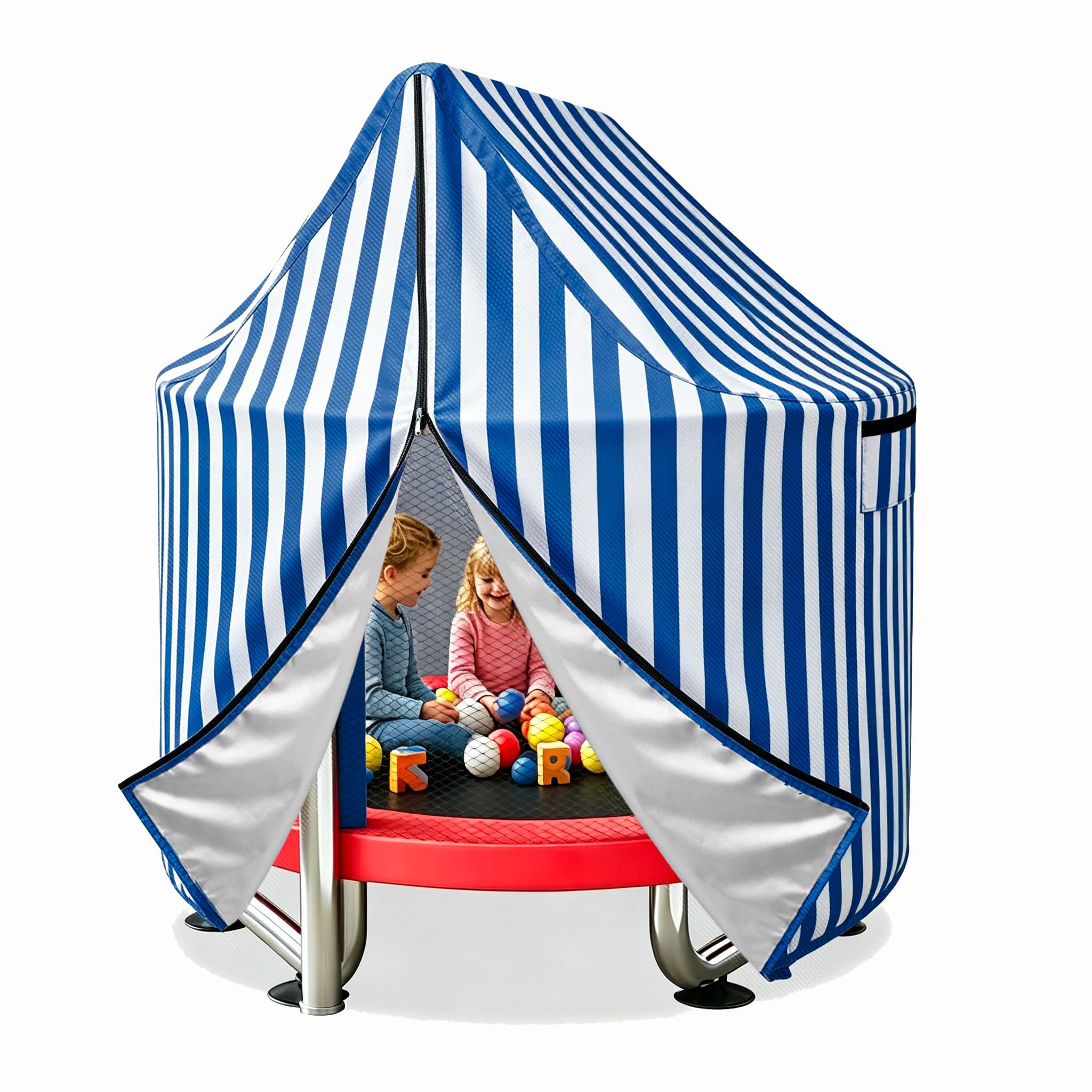 55" Waterproof Mini Trampoline Cover,Slope Design no Standing Water