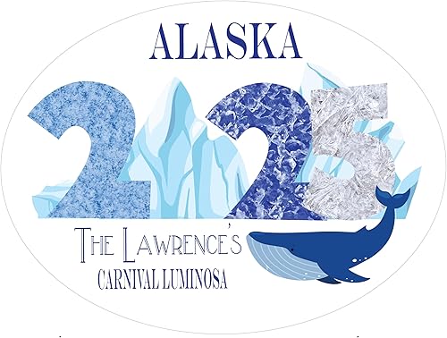 Alaska Iceberg Year Cruise Ship Door Magnet Decoration Personalized, Funny Party Decor -Decorative Magnetic Favors For Fridge, Locker, Whiteboard -