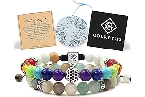 Chakra Healing Amazonite Crystal Bracelet for Protection