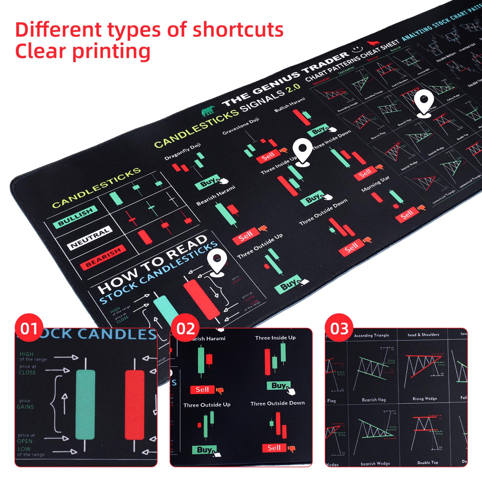 Tappetino Mouse Trading XXL 80x30cm - Con Grafici Borsa Antiscivolo - Foto 11