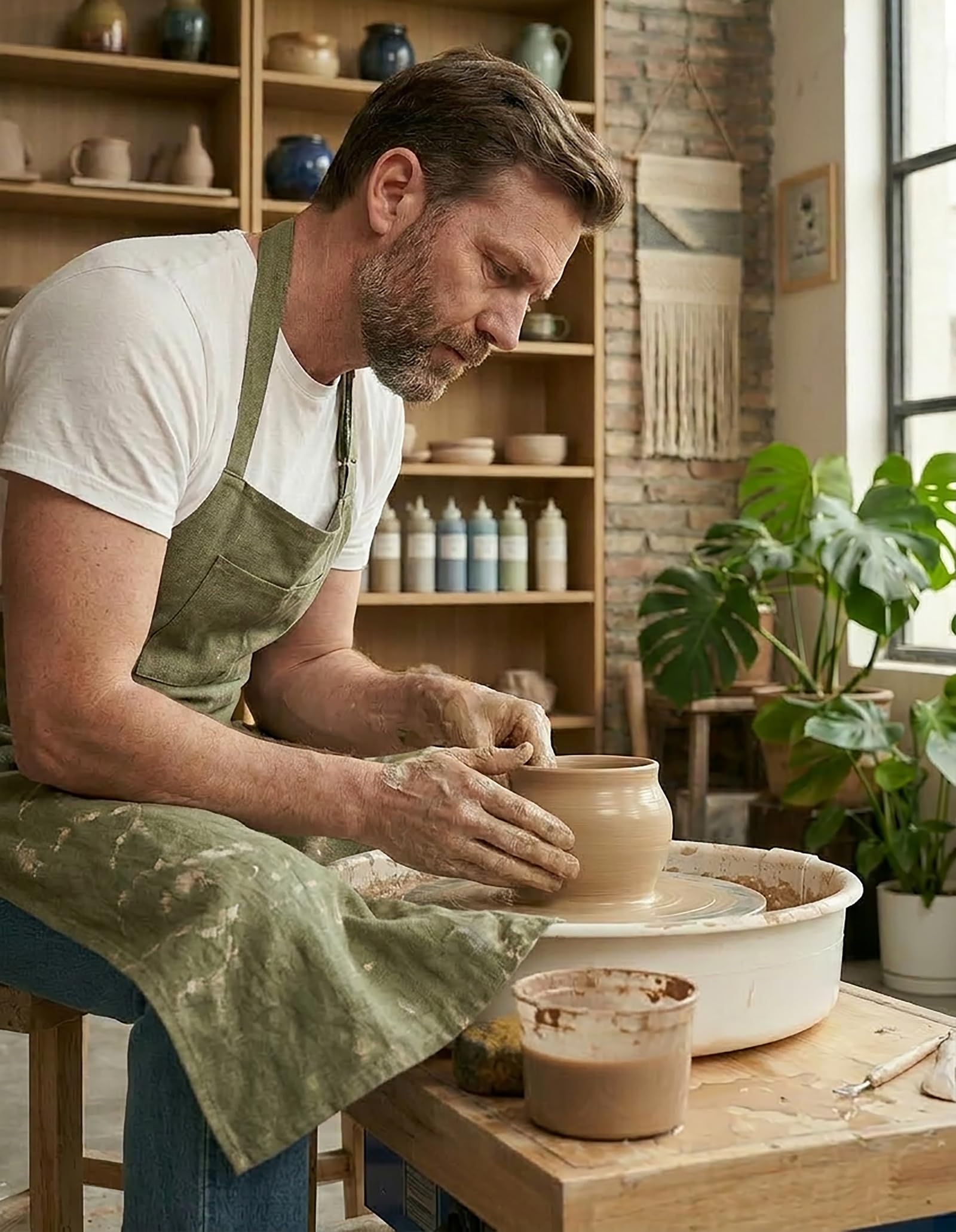 Unisex Pottery Apron Lätzchen (1er Pack)