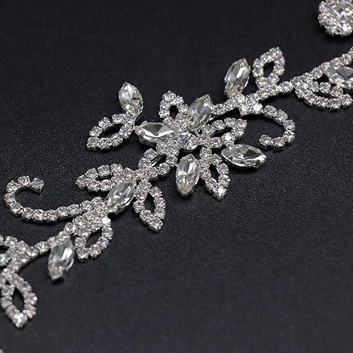 Miniatura 4 de Jerler Apliques de diamantes de imitación de cristal para coser en el cinturón, ideal para bricolaje y decoración (Aplique-20)