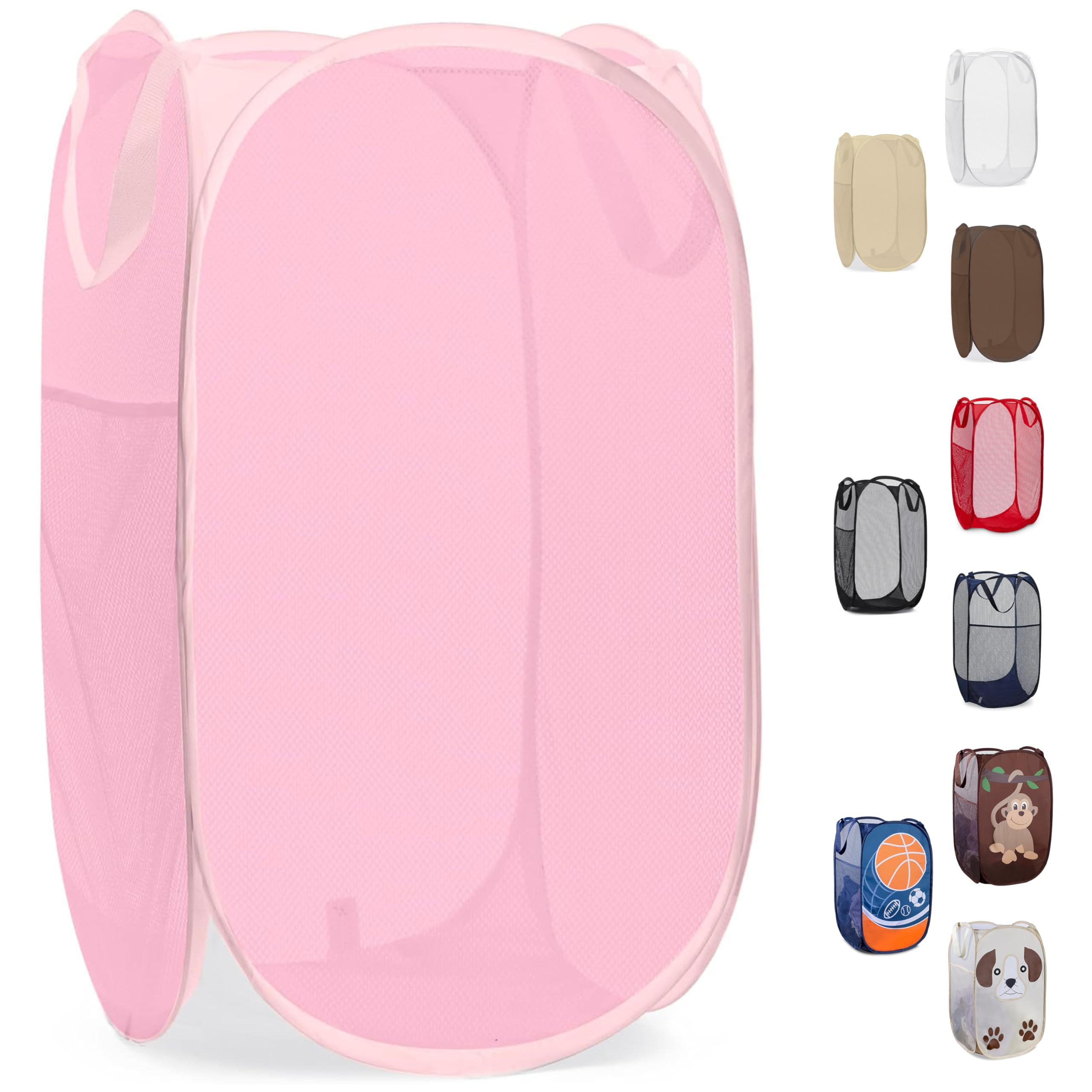 Handy Laundry Mesh Pop Up Hamper Foldable Collapsible Basket