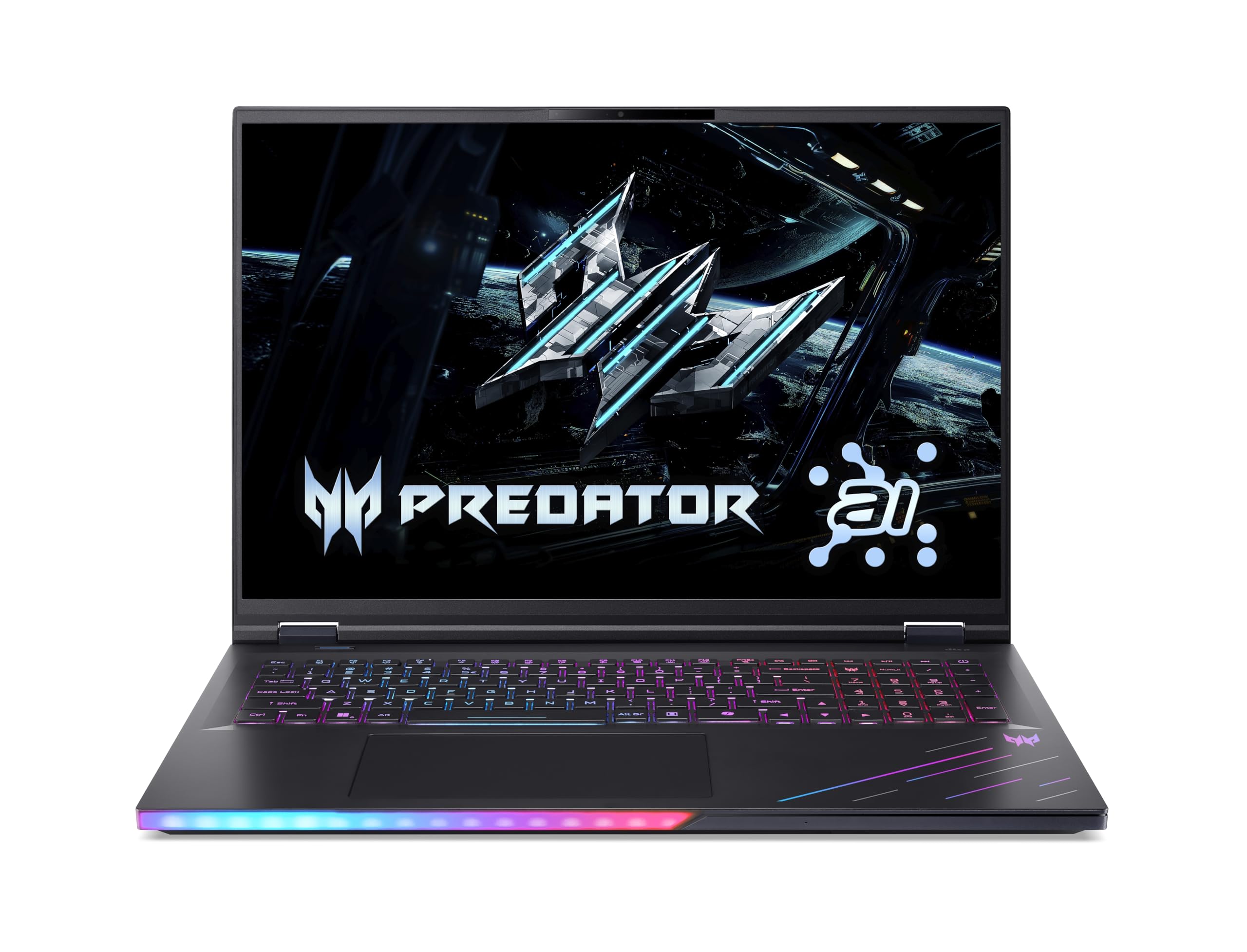 acer Predator Helios 18 AI (PH18-73-91MD) Gaming Laptop, 18 Inch WQXGA MiniLED IPS 250Hz Display, Intel Core Ultra 9 275HX, 64 GB RAM, 4 TB SSD, NVIDIA GeForce RTX 5080, Windows 11, QWERTZ Keyboard