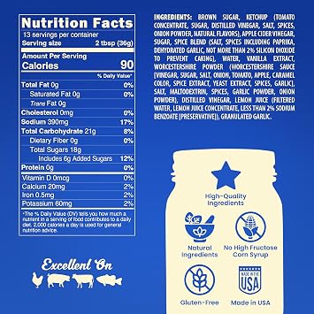 Blues Hog Gluten Free Original BBQ Sauce, Sweet & Peppery, 20oz