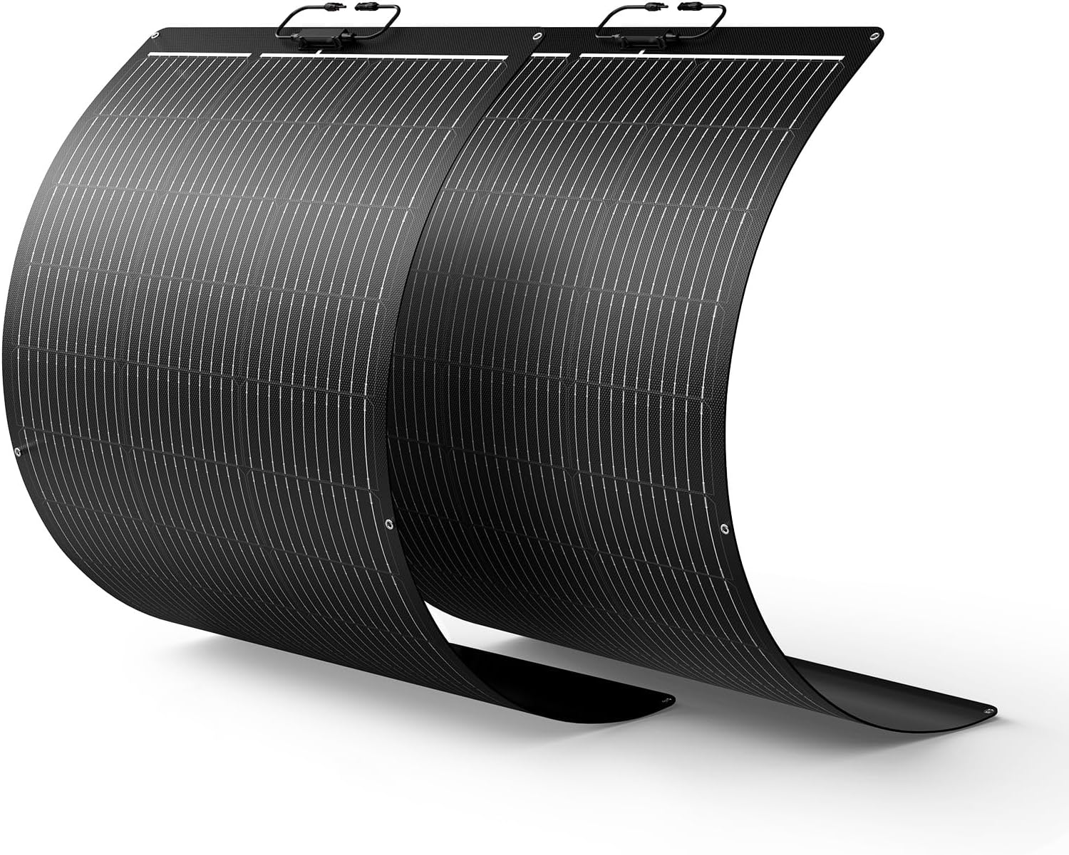 200W Flexible Solar Panel Kit (2x100W), All-Black Stealth Edition, High-Performance ETFE Monocrystalline Modules, 12V/24V System for RV, Motorhome, Boat, Van, Camper