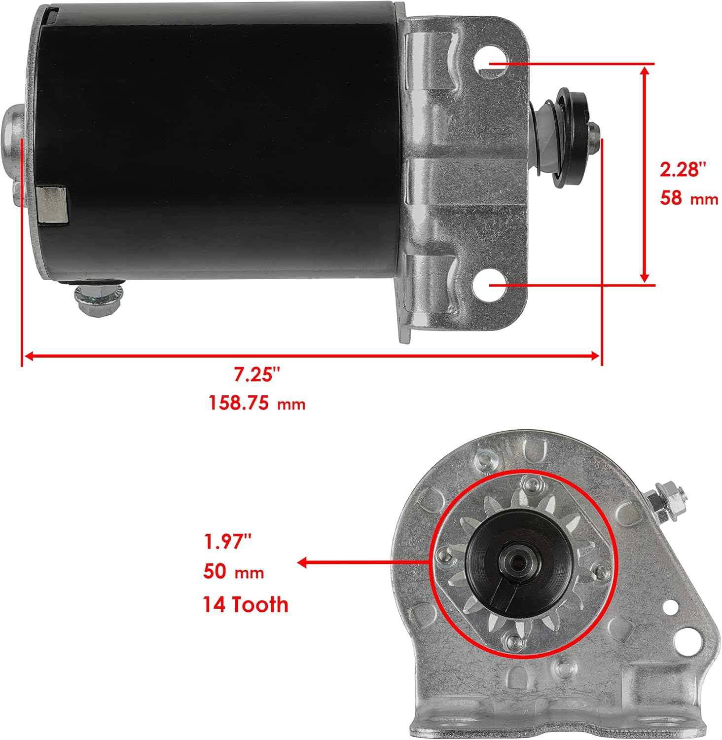 Caltric Starter Briggs Stratton 693551 14 Tooth Compatible With Craftsman