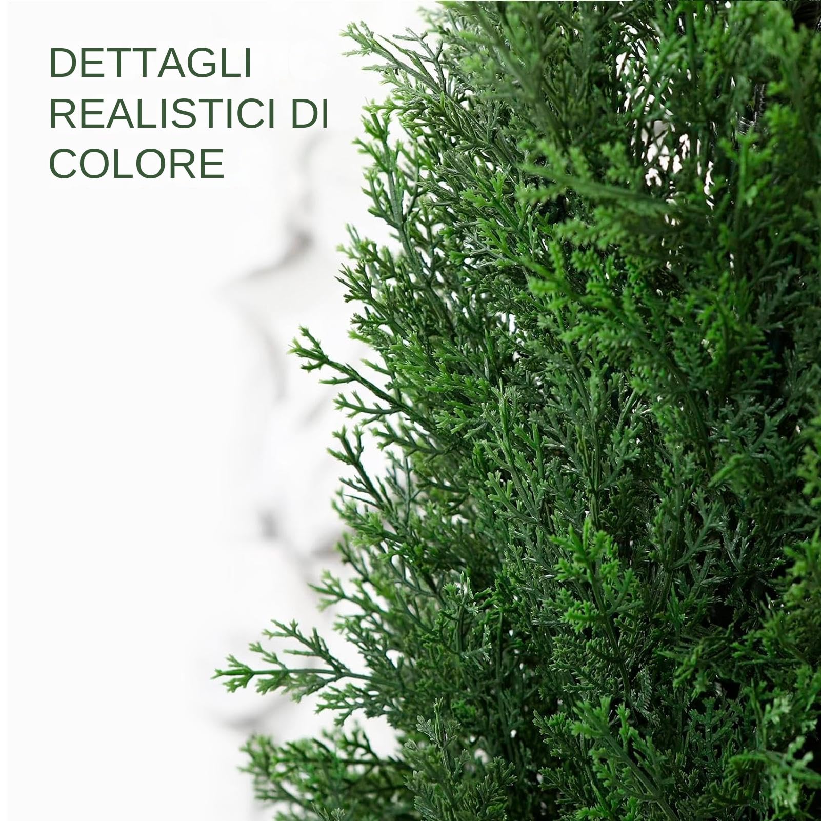 Fucice Cypress Tree, set topiaria esterno di 2 - Pines in finto cedro da 3 piedi,Protezione UV 2 pezzi Piante arbustive artificiali per casa, portico, patio, ingresso
