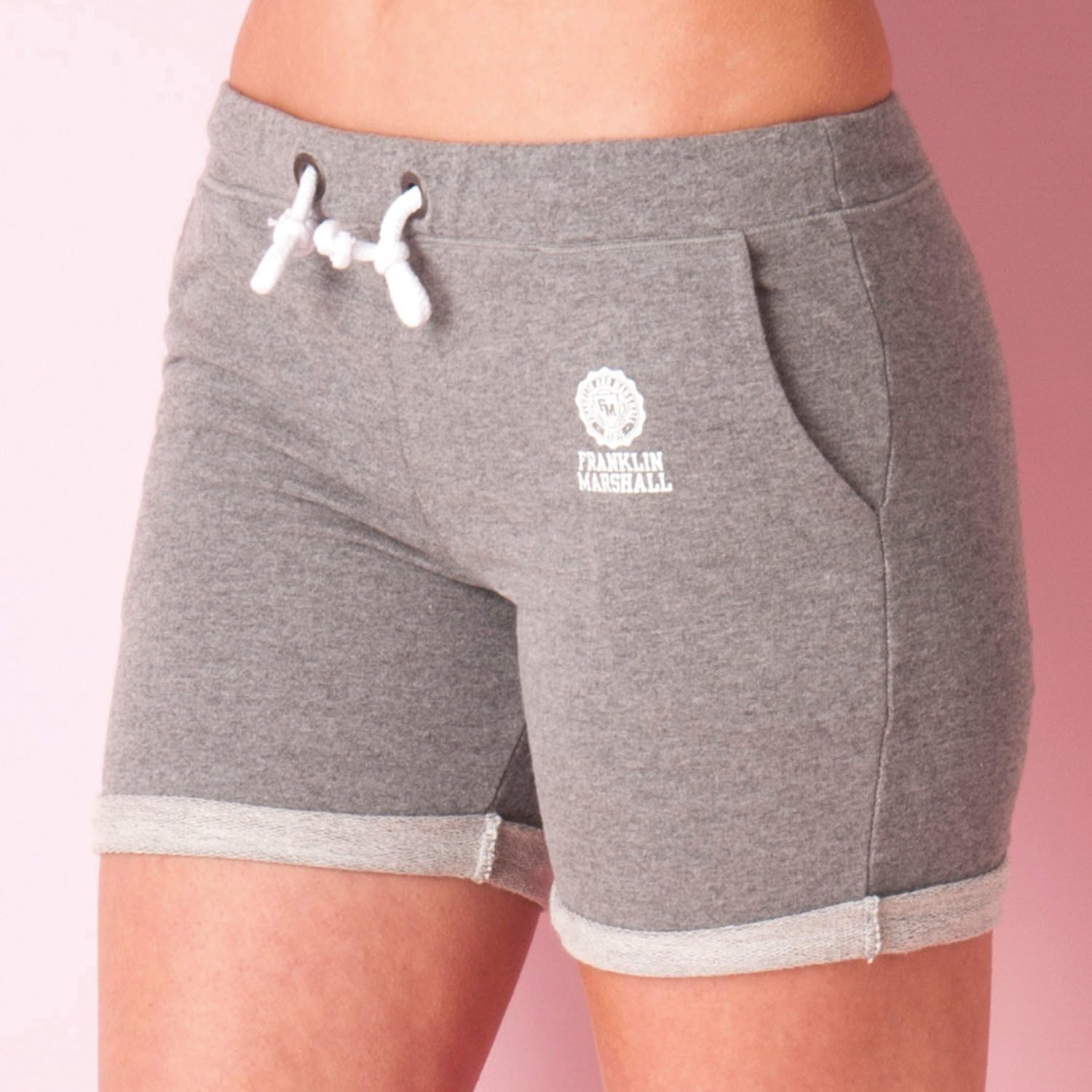 Franklin And Marshall Women's Plush Bermuda Shorts 8 Grey