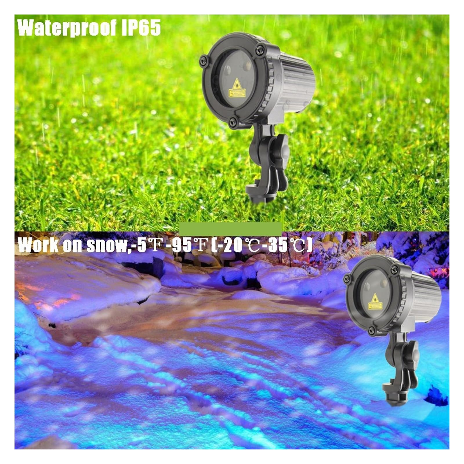 Projektor Weihnachten, Outdoor IP65 R&G Moving 32 Muster Projektor Fernbedienung Weihnachtsfeier Wand Baumhaus Garten Landschaft Licht B203N7
