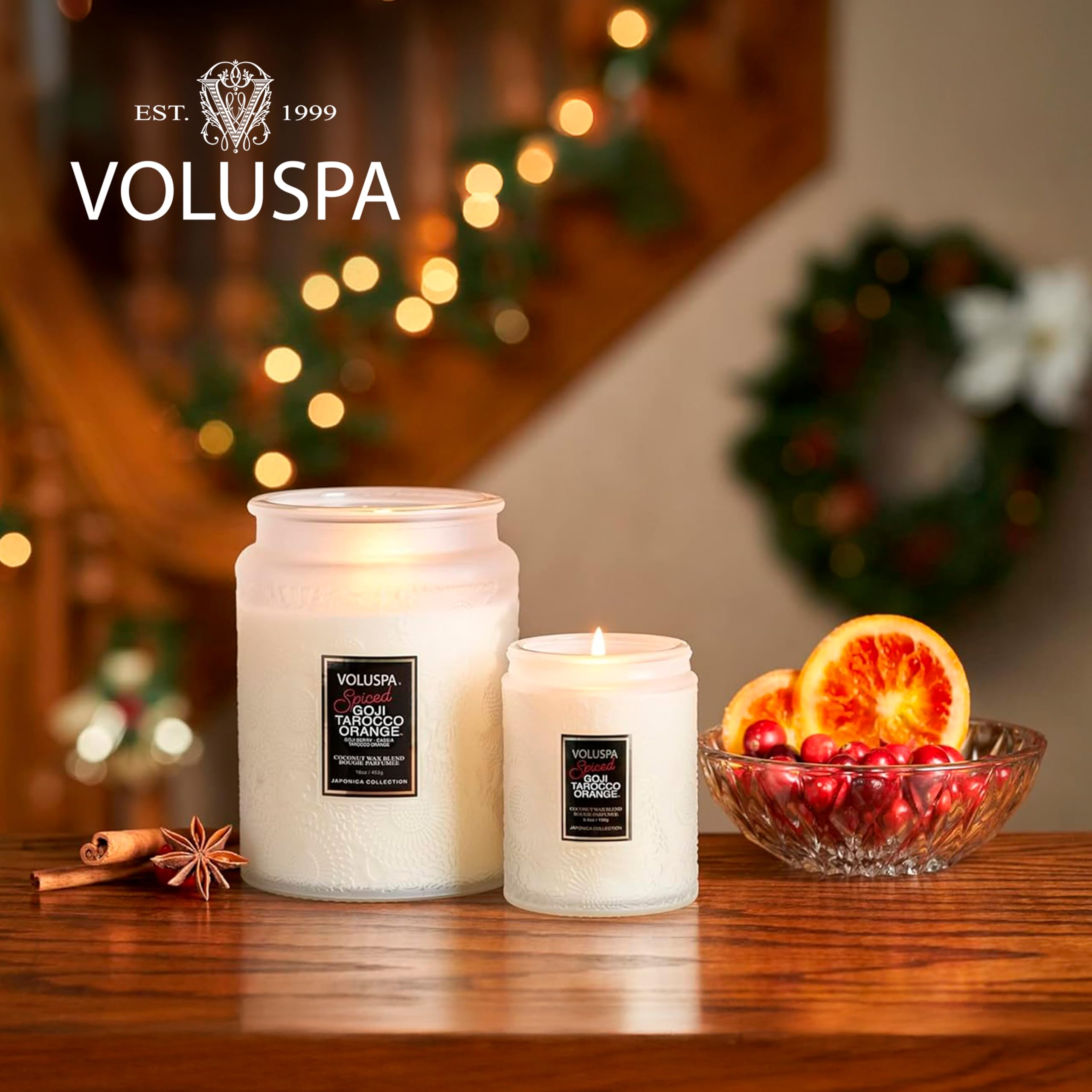 Amazon.com: Voluspa Spiced Goji Tarocco Orange, Small Candle Jar