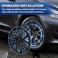 Vista 7 de Tapacubos Modelo 3 – Cubiertas de Rueda Aero de 18 Pulgadas, Tapas de Rueda de Repuesto de 18'', Modelo S Plaid Versión Ruedas Arachnid, Tapas