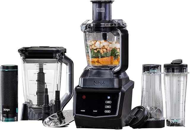 Ninja Blender and Food Processor [CT670UKV] Smart Screen Blender, FreshVac Technology, 1100 W, Black