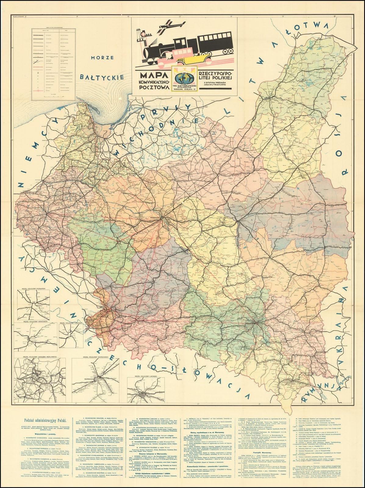 Amazon.co.jp: 1920年 ポーランドの壁地図 アンティークヨーロッパの
