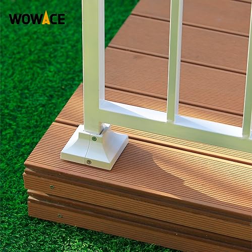 Miniatura 9 de Cubierta de base de poste de cubierta de aleación de aluminio (poste de 1.5 x 1.5 pulgadas, base de 4.5 x 4.5 pulgadas), para pasamanos, escaleras,