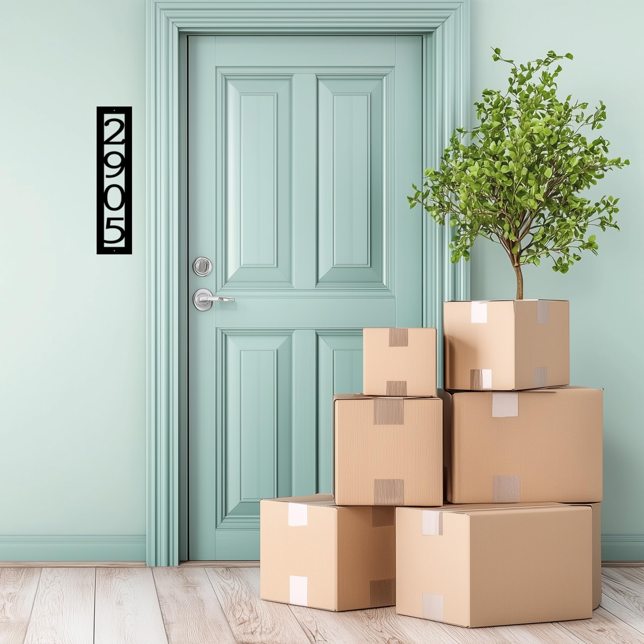 Custom Address Marker - Vertical House Number - Metal Address Sign - House Numbers for Outside - Address Signs for Houses