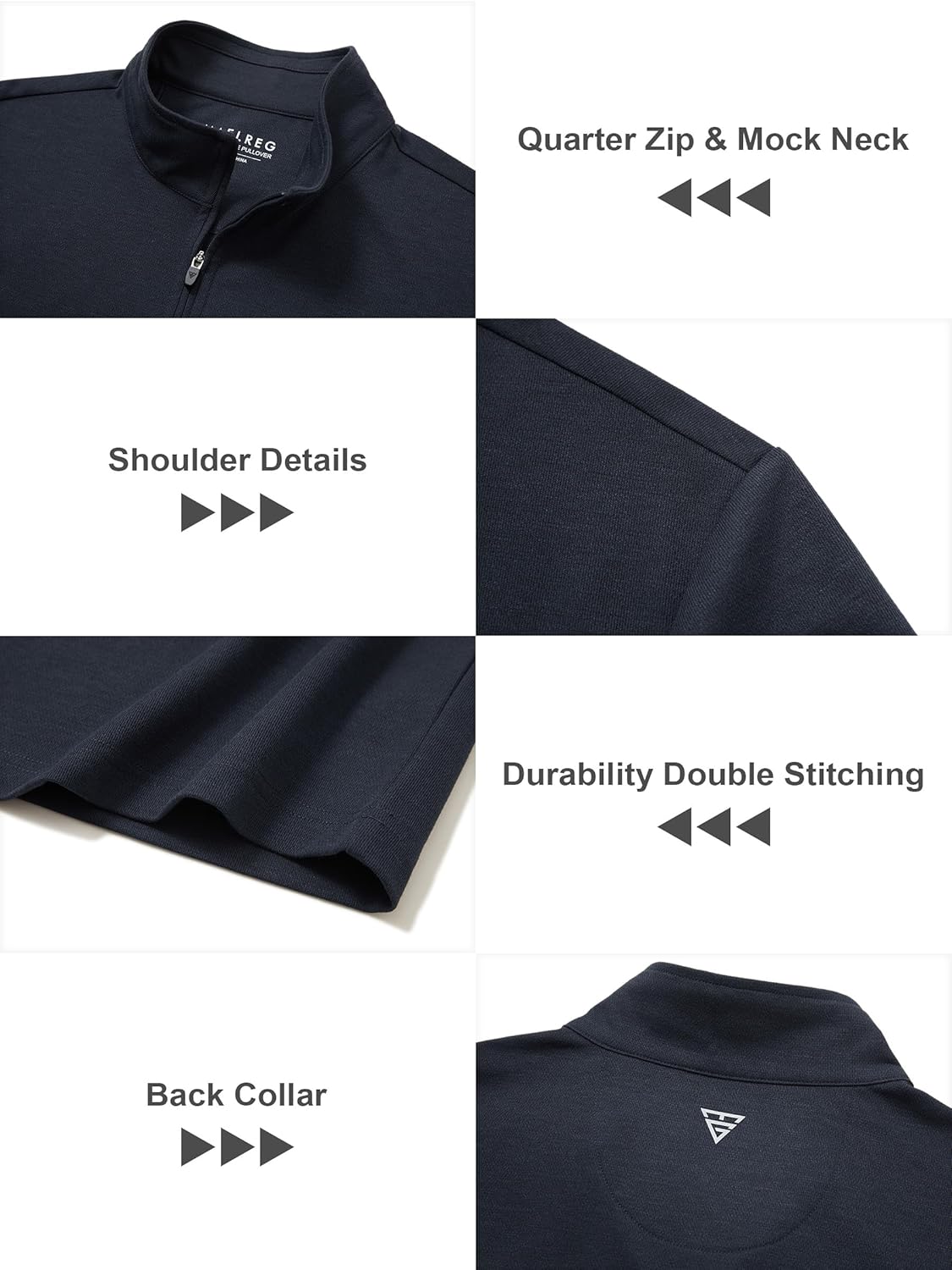 M MAELREG Quarter Zip Pullover Men Mock Neck Long Sleeve Performance Golf Athletic Pullover Half Zip Mens Sweatshirt - Image 6