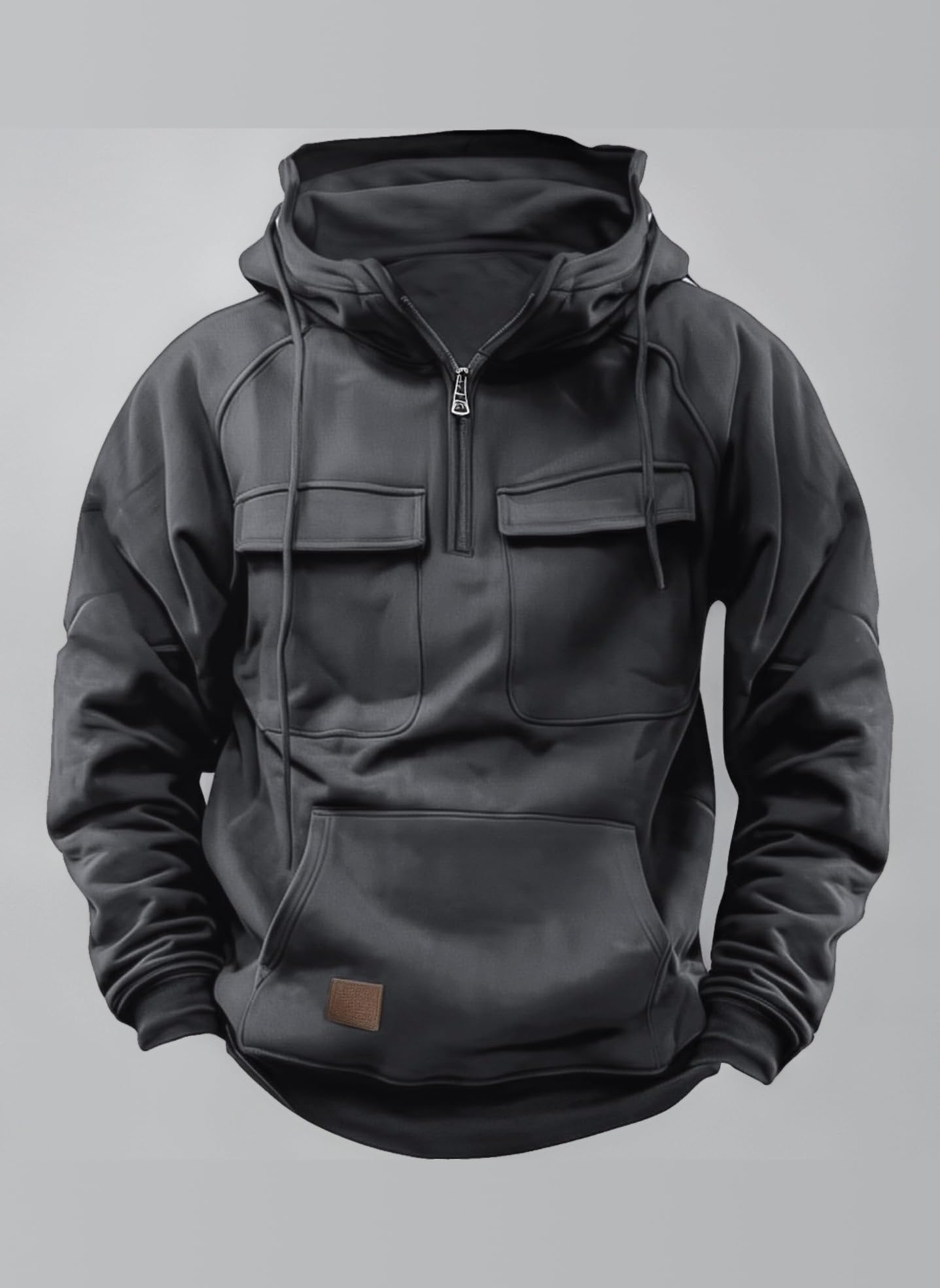Hello MrLin Cargo Hoodies For Men UK Tactical Sweatshirt Zip Up Hoodies Workout Gym Men Fashion Outdoor Work Hoodie Sweatshirts for men
