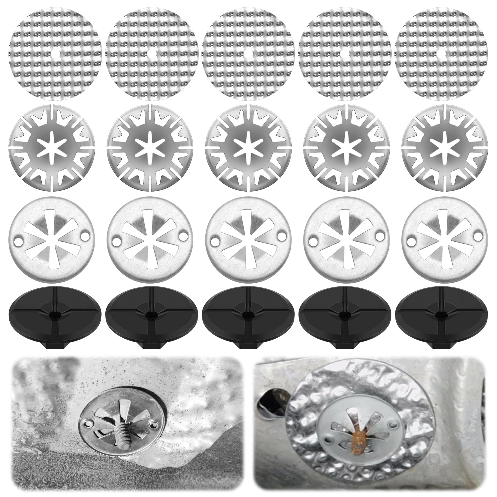 20 Stück Hitzeschutzblech Reparatursatz mit Metall Hitzeschilde, Wärmeschutzblech Ersatzteil für Hitzebeständige Fahrgestellreparatur, Hitzeschutzblech Klemmscheiben für VW Audi Skoda