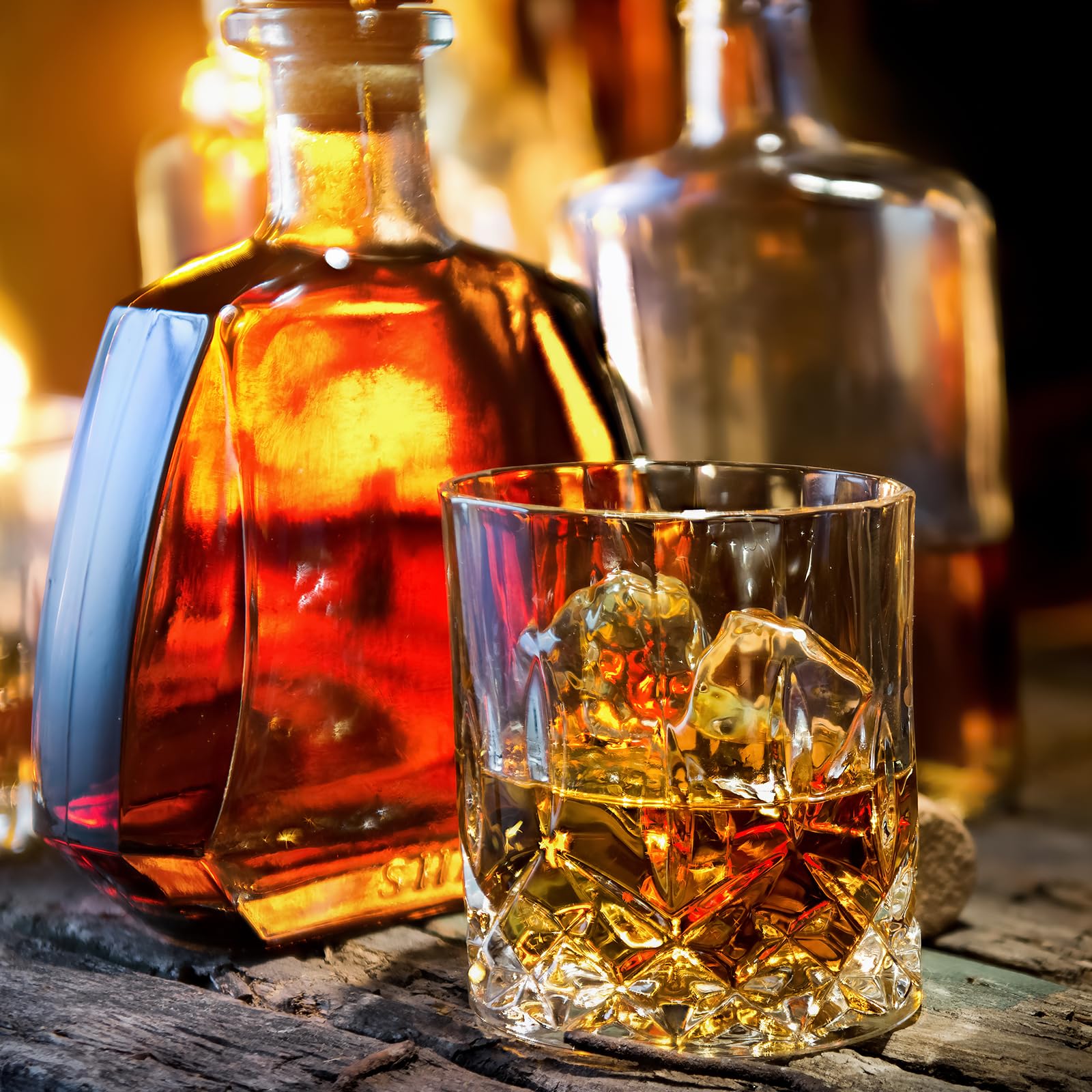 18 Stück Whisky Gläser, Whiskey Gläser 200ml, Kristallgläser mit Relieff, Tumbler Glas, Wiskeygläser- set, Whisky Glas Whyskigläserset Whiskey Glaser für Scotch, Bourbon, Cognac, Wodka und Likör