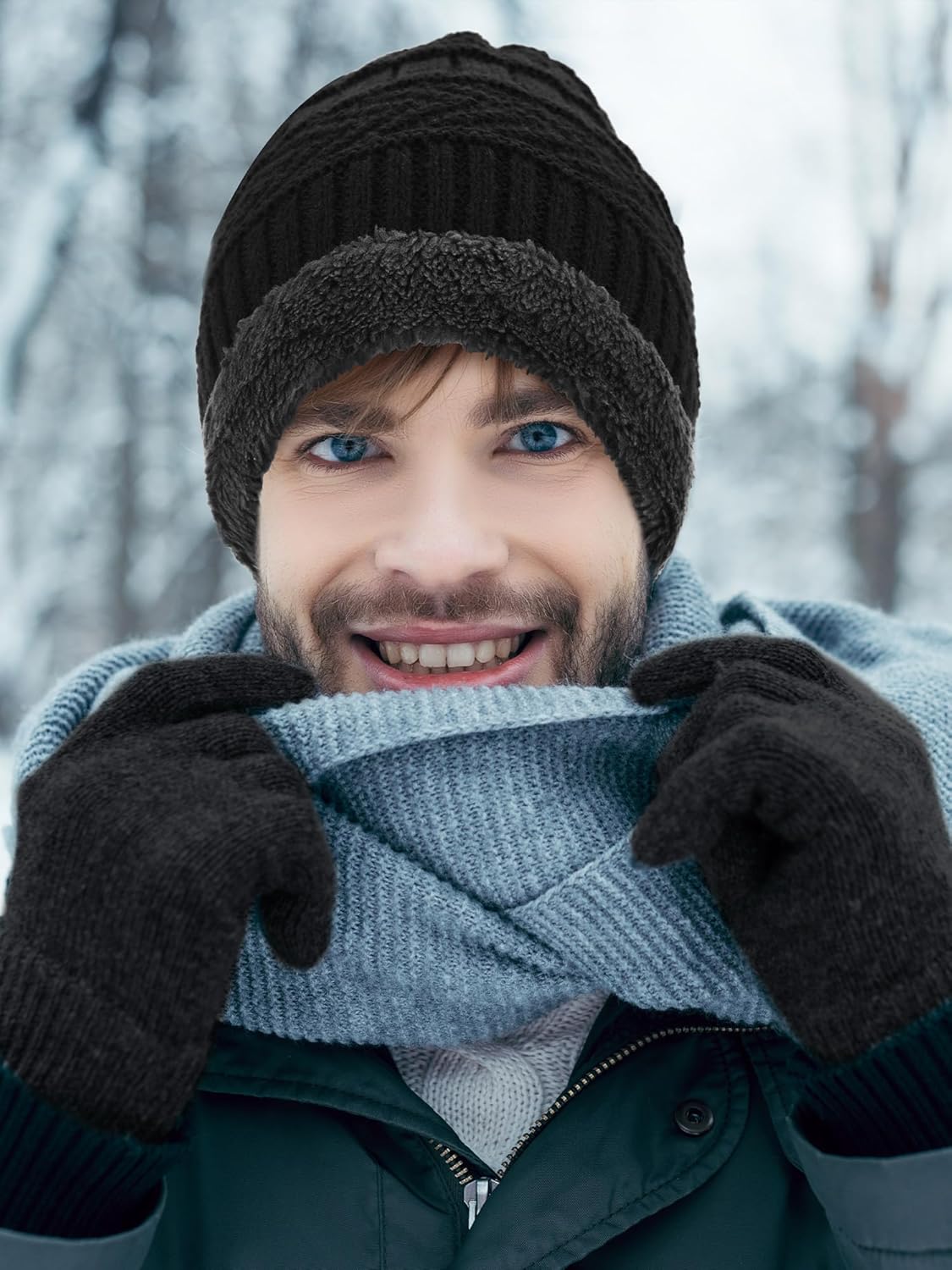 Toulite 48 Pcs Winter Hats Gloves Scarves Socks Set Fleece Lined Beanie Caps Neck Gaiter for Women Men Homeless Bulk - Image 6