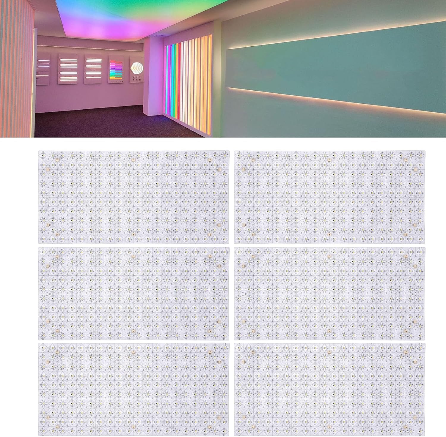 200 LEDs Flexible LED Sheet, 20W Dimmable Backlighting Panel, Trimmable LED Panel with Strong Adhesive & Plug Play Connectors, Ideal for Wall, Ceiling & Desktop Backlighting