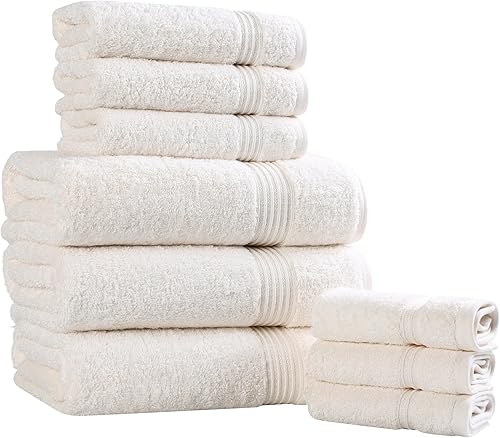 Vista 226 de Juego de 6 toallas Superior de algodón egipcio Borgoña,Negro,Azul claro,Morado