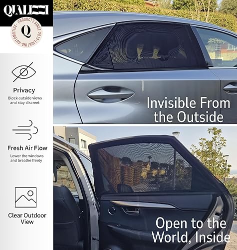 Miniatura 4 de Parasoles para automóvil Lpara la mayoría de las ventanas de SUV (12 tamaños). Sol, insectos, UV, protección de privacidad y bloqueador de calor.