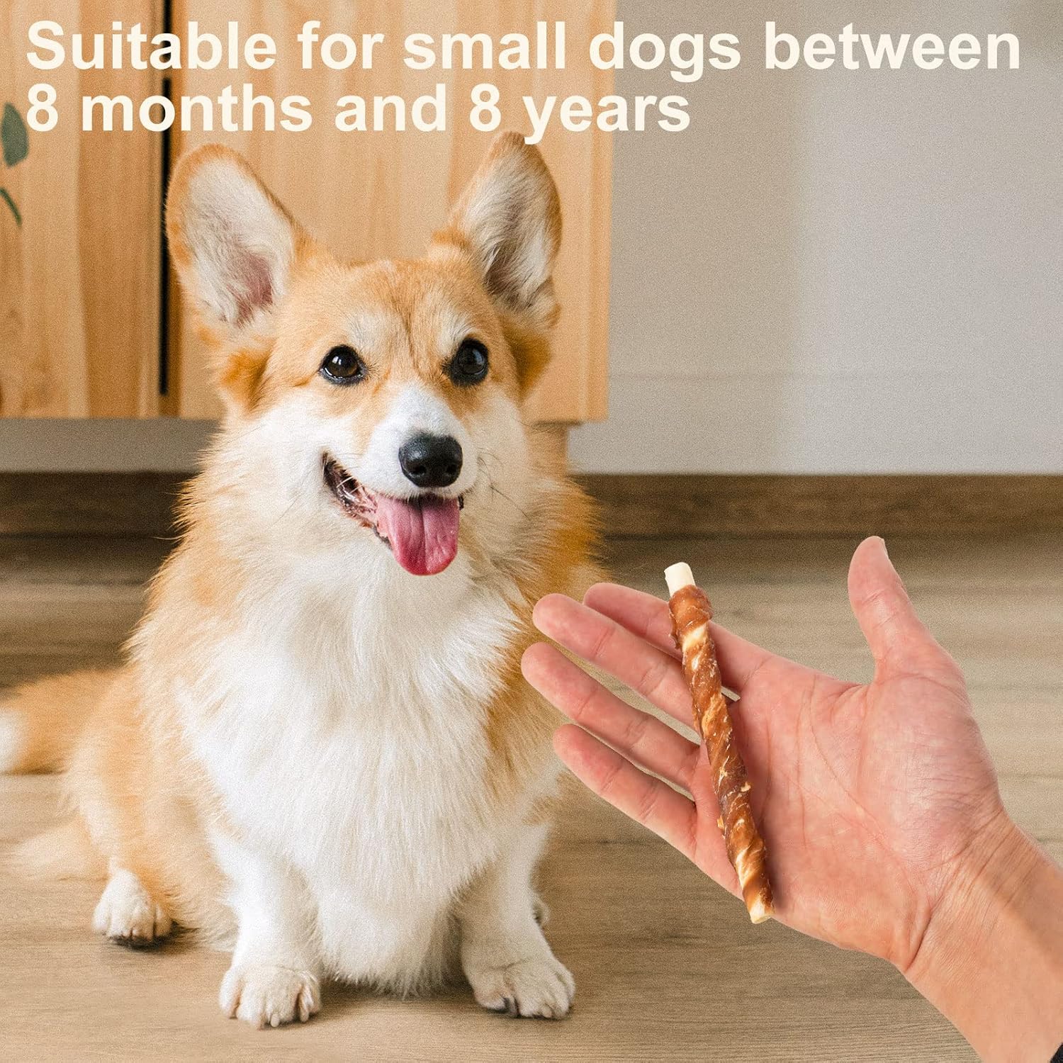 MON2SUN 5 Inch Duck Wrapped Rawhide Dog Treats for Puppy and Small Dogs, Promotes Dental Health, Healthy Snacks 14.11 oz (Pack of 2)