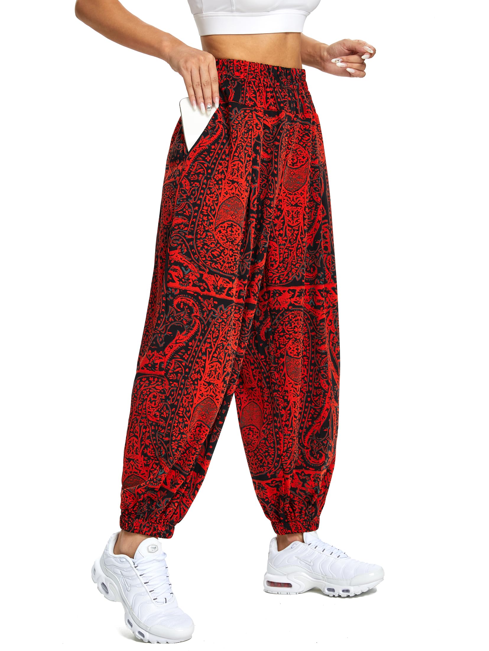 Rexspek Yogahose Damen Lang Damen Leicht Yogahose Pumphose Hippie Hose Kleidung