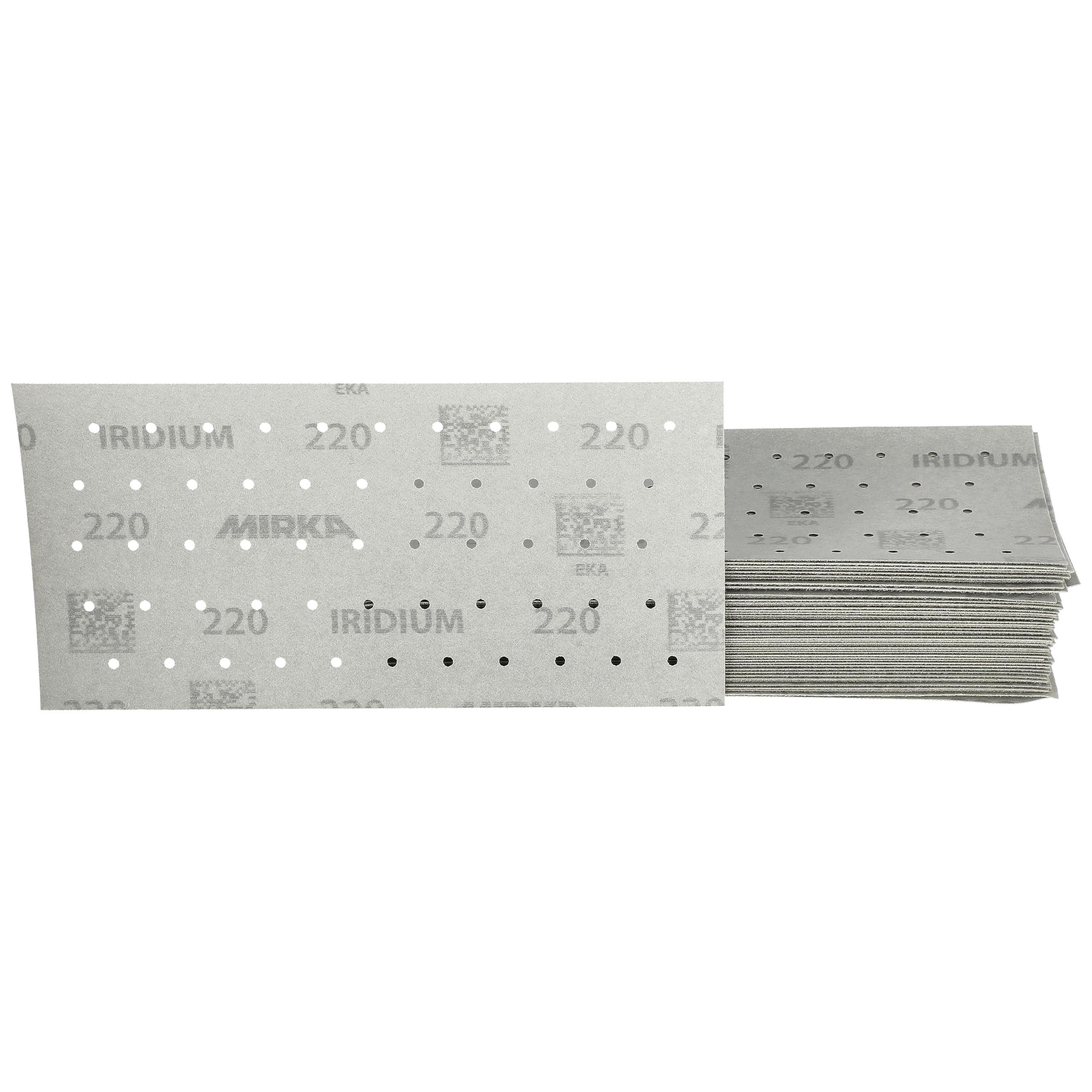 Mirka papier ścierny Iridium 115x230 mm 55 otworów rzep | Mirka Iridium papier ścierny 220 do lakieru szpachli podkładu drewna stali materiałów mineralnych plastiku
