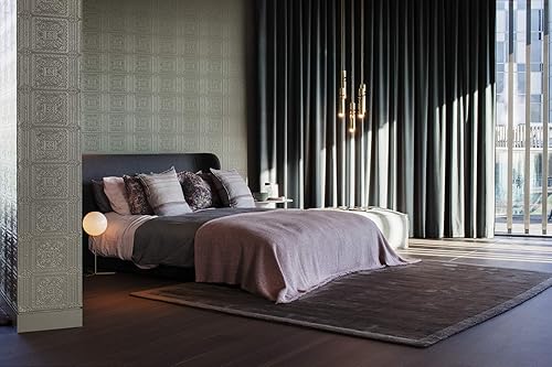 Miniatura 2 de Brewster RD80000 Turner Tile - Papel pintado de vinilo texturizado, color blanco, 20.9 x 2 x 2 pulgadas