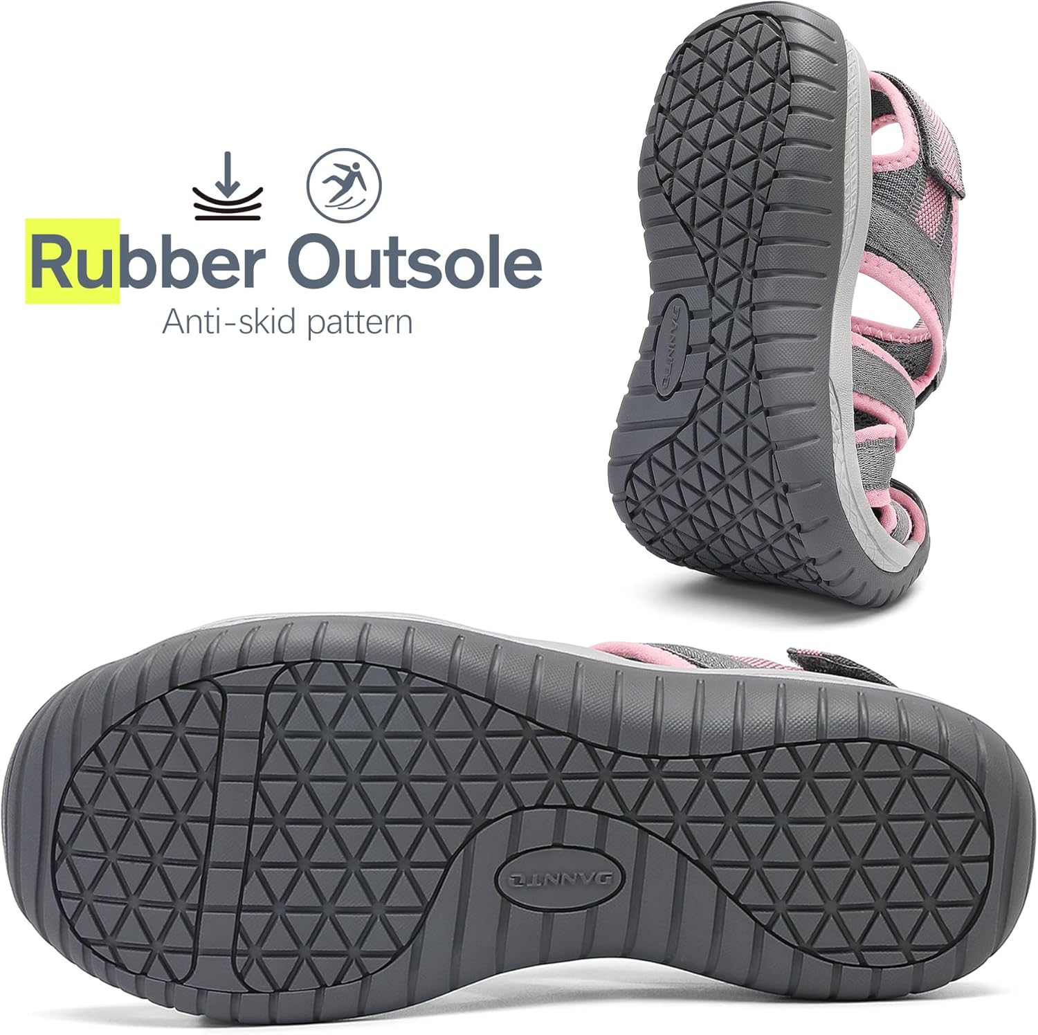 Dannto Women's Sport Sandals Close Toe Mesh Hiking Outdoor Athletic Walking Casual Sandals Water Shoes - Image 4