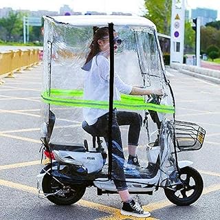 MGHRUEWH Cubierta Impermeable para Scooter De Movilidad, Cubierta Parasol Universal para Motocicleta Eléctrica, Protección contra Paraguas con Tiras Reflectantes Y Bolsillo.,Blanca,C