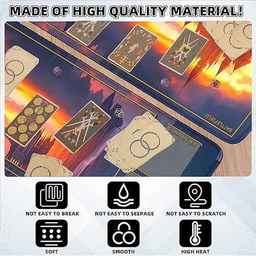 Miniatura 7 de Fantasy Black Lotus TCG - Tapete de juego de 24 x 14 pulgadas, tapete de juego para MTG, tapete de juego de cartas coleccionables MTG, superficie