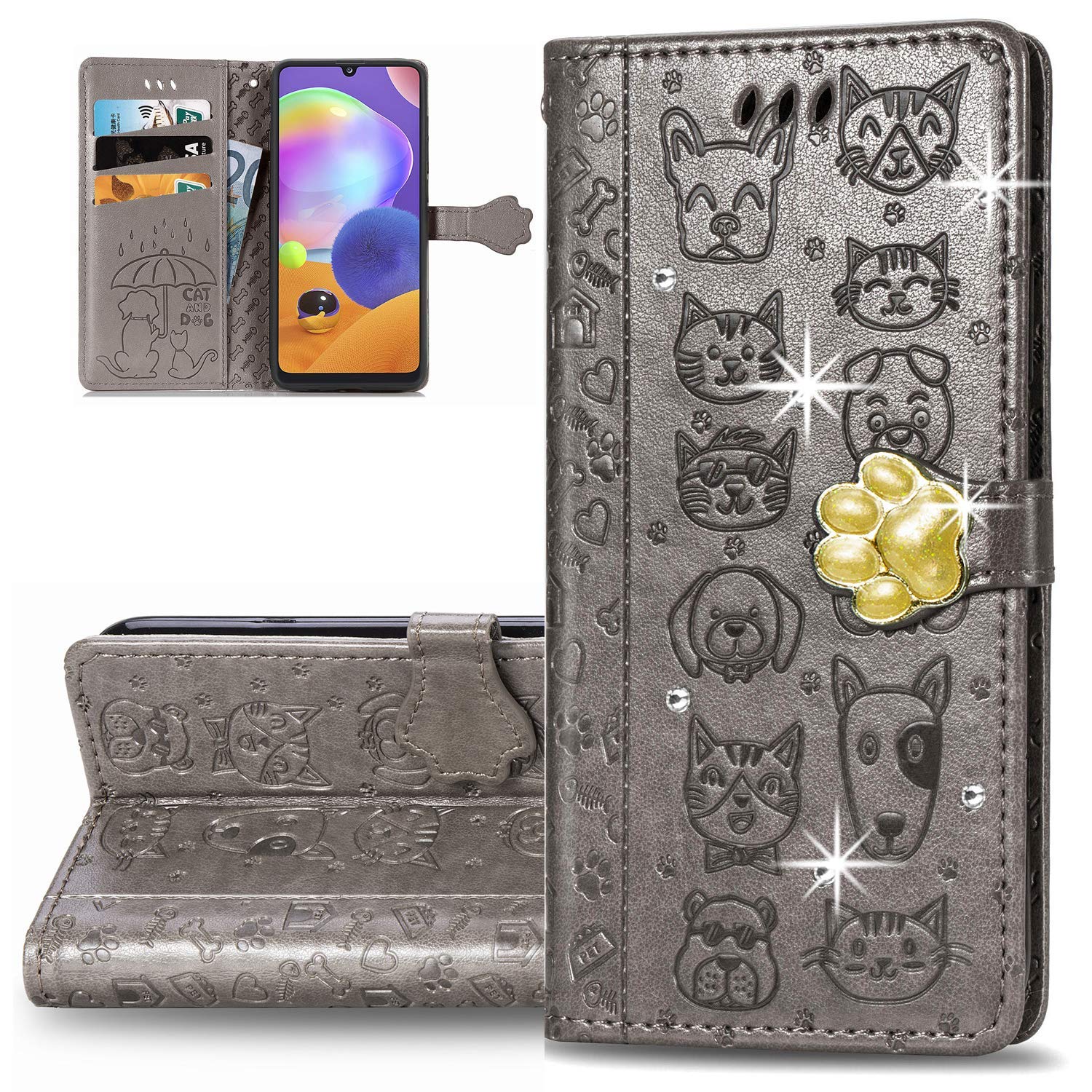 LEMAXELERS Custodia Redmi 10C Cover Portafoglio,Redmi 10C Custodia Simpatico Sorriso in Pelle PU retrò Wallet Shock-Absorption Magnetica Supporto Leather Flip Cover,HX Smile Red
