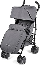 Ickle Bubba Discovery Prime Pushchair – 6 Months to 22kg (Approx. 4 Years*), Lightweight & Compact Stroller, One-Hand Recline, UPF 50+ Hood, Buggy Organiser, Storage Bag & Rain Cover (Graphite Grey)