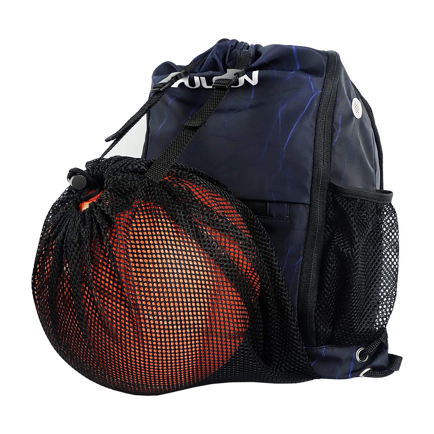 FULFUN Drawstring Basketball Backpack Sports Gym Bag With Shoe Compartment