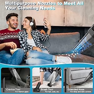 Blestan Handheld Vacuum Cordless Portable Car Vacuum with LED Light, High Power Suction, 3 in 1, Lightweight Rechargeable Hand Vacuum, Hand Held Vacuum Cleaner for Car Home Office, Pet Hair, Black