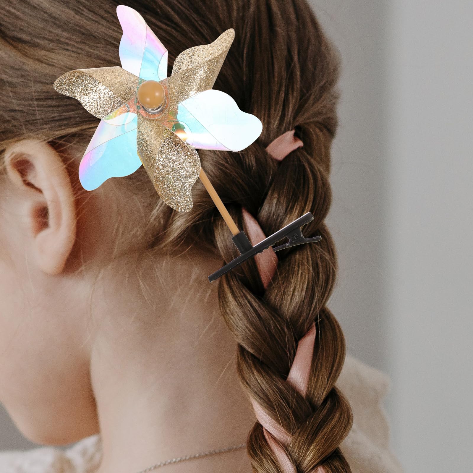 Amazon.com : KALLORY 11pcs Colorful Windmill Hair Clip 
