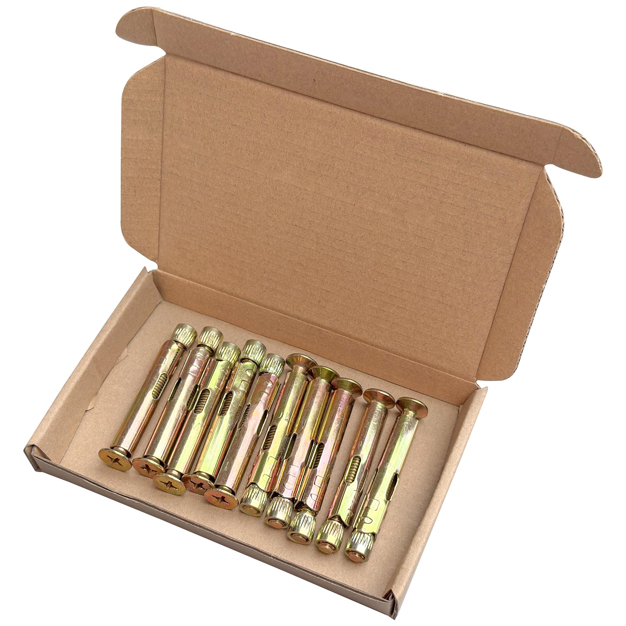 10 PCS Metal Expansion Bolts - Flat Head Cross Drive Design (M10 x 70mm) - Image 3