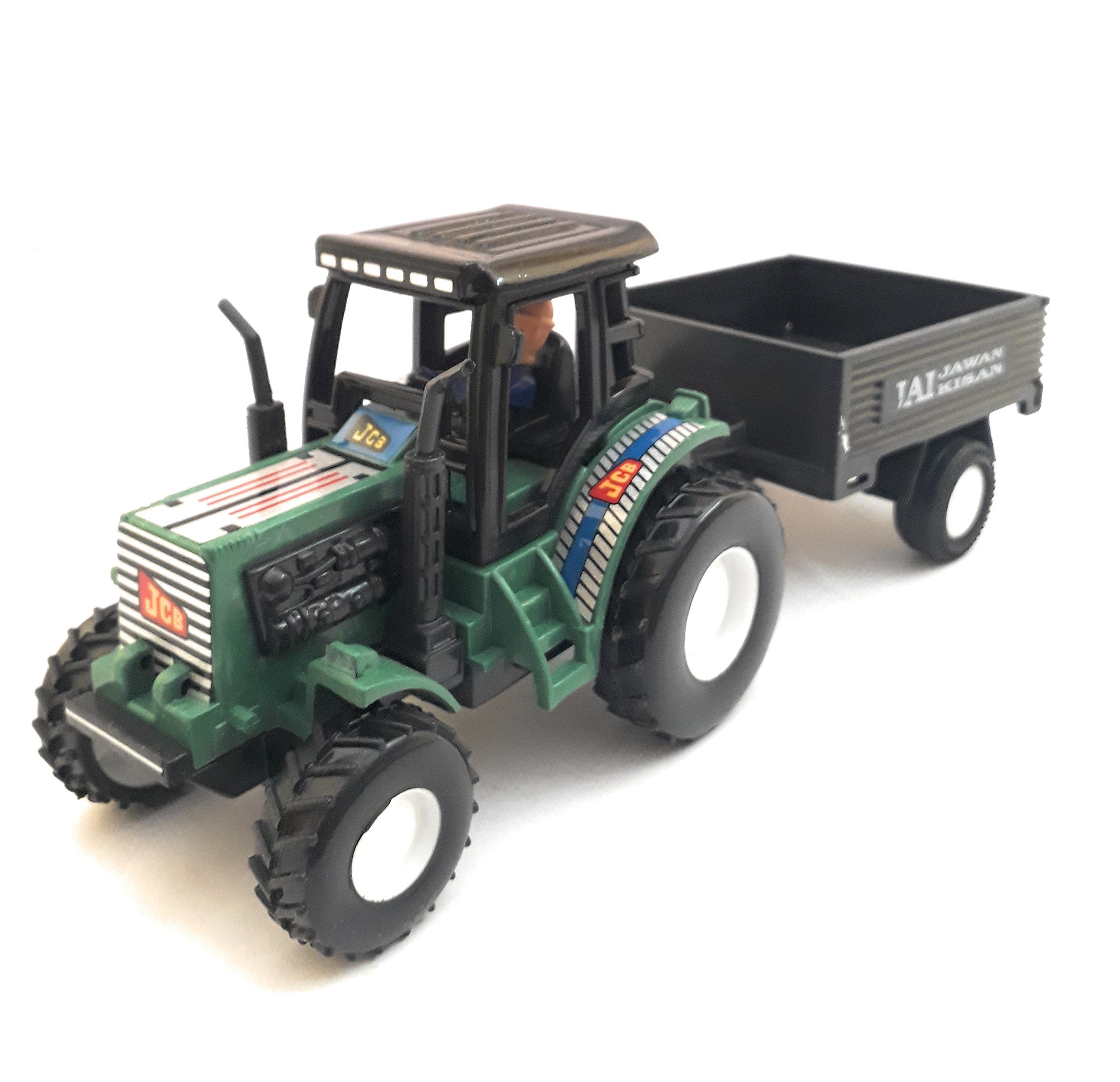 Varshas Tractor with Trolley Toy (Multicolour, 23 cm)