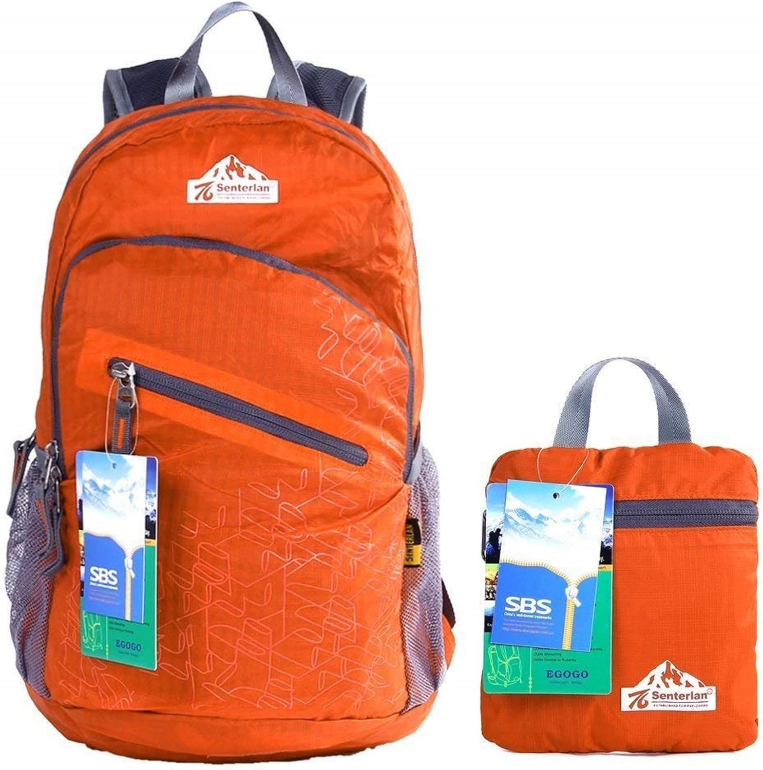 EGOGO Multifonctionnel Sac à Dos de Sport Ultra-Léger/Sac imperméable/Sac Pliabl de Voyage, Camping, Randonnée, école, Sport S2212