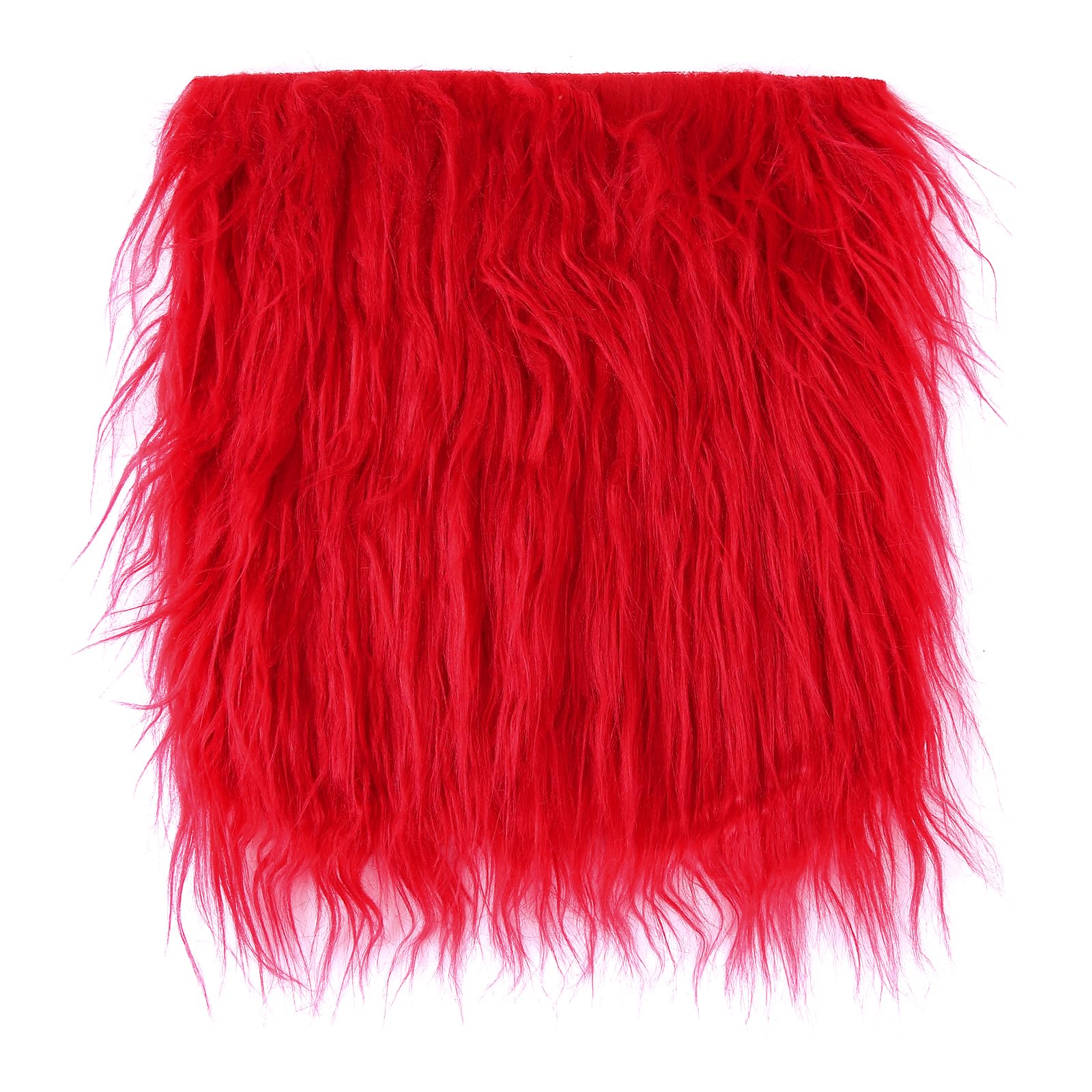 ISAKEN Fur Fabric 25CMx25CM, Faux Fur Patch Square Artificial Faux Fur Ribbon Plush Patch for Gnomes Costume Room Decoration Floor Mat